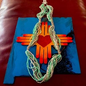 Necklace, layered beaded